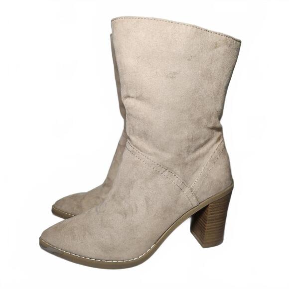 Universal Thread Women's Knee-High Beige Suede Boots Size 7.5 - Picture 2 of 10